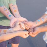 Children with Temporary Tattoos on their Arms